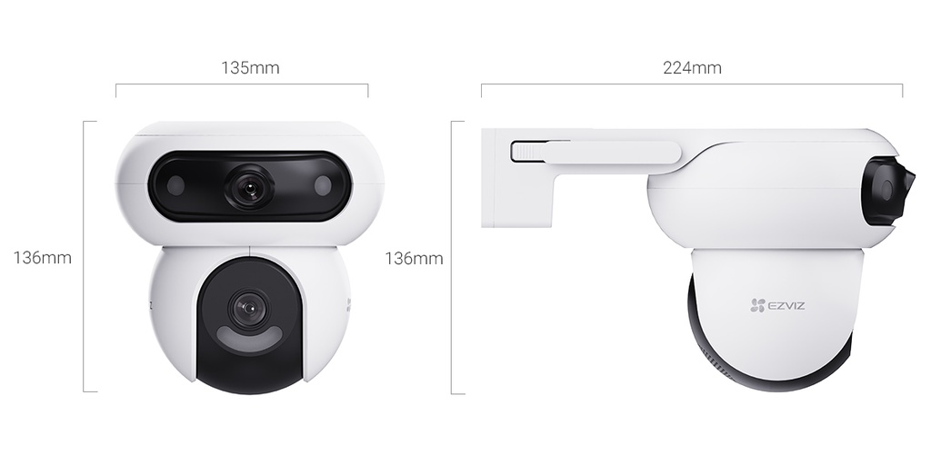 EZVIZ H90 - CAMARA INALAMBRICA DUAL 2K+2K ROTACION IP66
