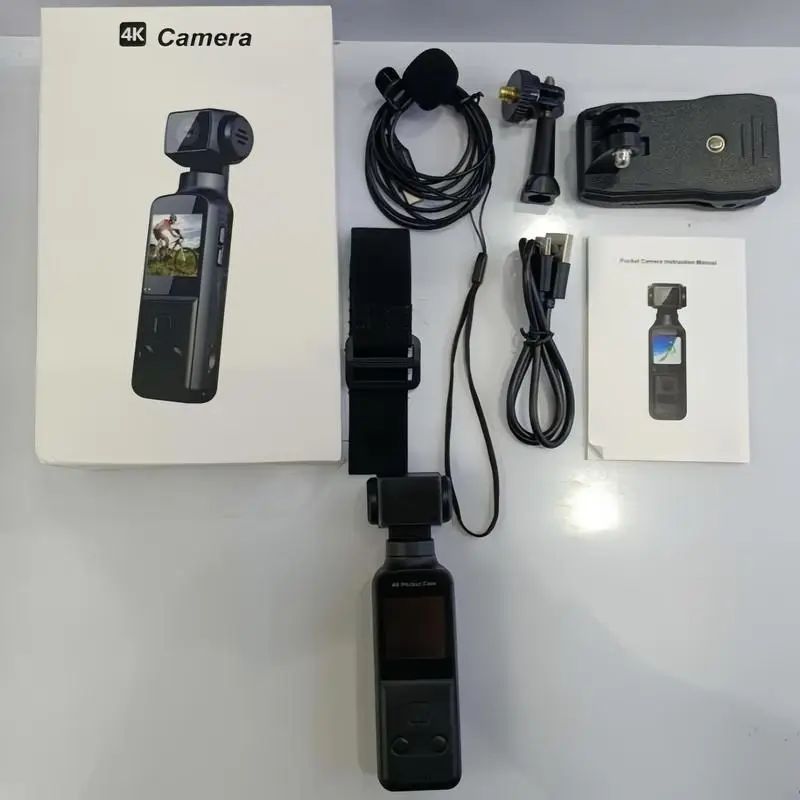 CÁMARA DE ACCIÓN 4K WIFI DEL BOLSILLO, K1 - PDA 270 ° GIREVOLE PARA CICLISMO, DEPORTES Y VLOGGING, ULTRA HD PORTÁTIL DV