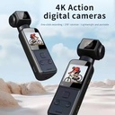 CÁMARA DE ACCIÓN 4K WIFI DEL BOLSILLO, K1 - PDA 270 ° GIREVOLE PARA CICLISMO, DEPORTES Y VLOGGING, ULTRA HD PORTÁTIL DV