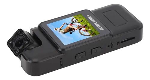 CÁMARA DE CUERPO 4K CON LENTE GIRATORIA ADMITE ALMACENAMIENTO DE 128 GB PARA SEGURIDAD