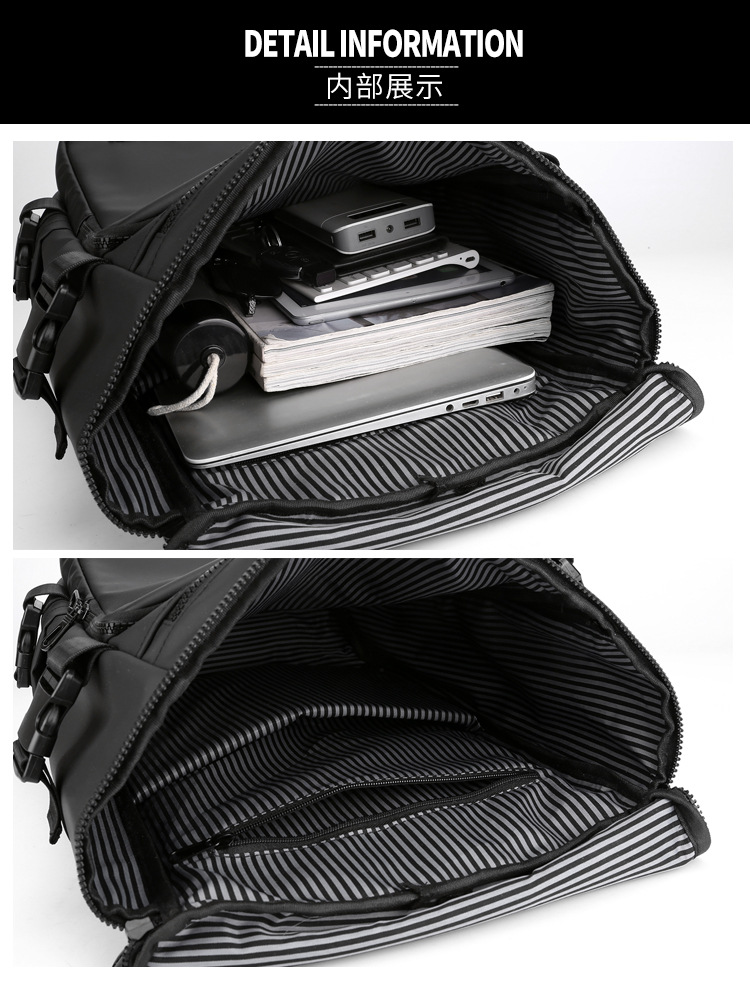 MOCHILA MULTIFUNCIONAL DE NEGOCIOS, DOBLE CORREA PARA HOMBRO, ESTILO COREANO, IMPERMEABLE, PARA VIAJES, PORTÁTIL, DIAGONAL, PARA ESTUDIANTES Y LIBROS