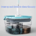 Fregonas con cubo que se separa el agua sucia del agua limpia, rotación 360