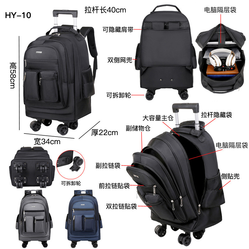 MOCHILA CON RUEDAS CONVERTIBLE EN MALETA DE VIAJE