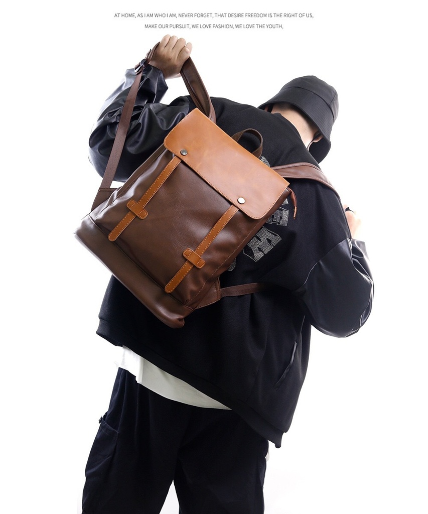 MOCHILA DE CUERO SINTÉTICO ESTILO URBANO – CHAO LIU FASHION