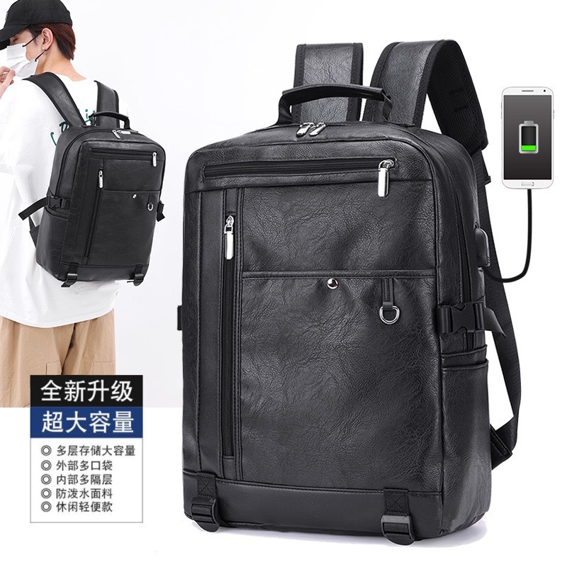 MOCHILA DE ESTILO EJECUTIVO EN CUERO PU