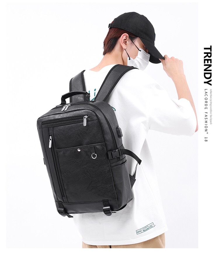 MOCHILA DE ESTILO EJECUTIVO EN CUERO PU