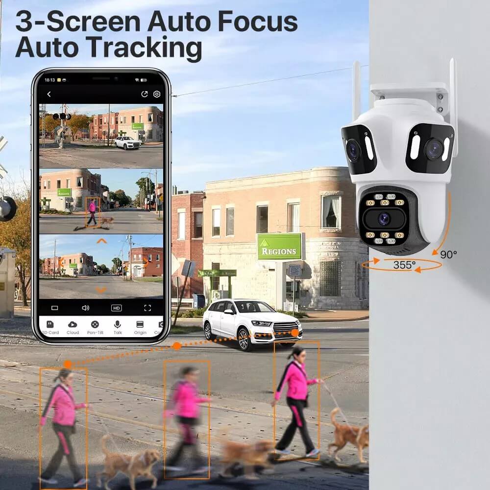 ICSEE CAMARA WIFI CON TRIPLE LENTE