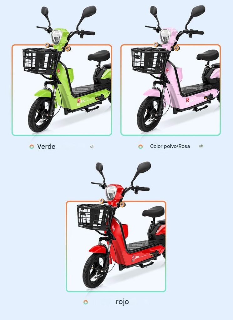 MOTO SCOOTER ELECTRICO BI-PLAZA CON PEDALES 350W