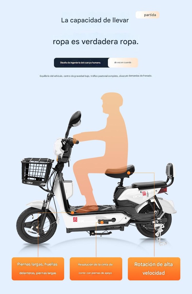 MOTO SCOOTER ELECTRICO BI-PLAZA CON PEDALES 350W