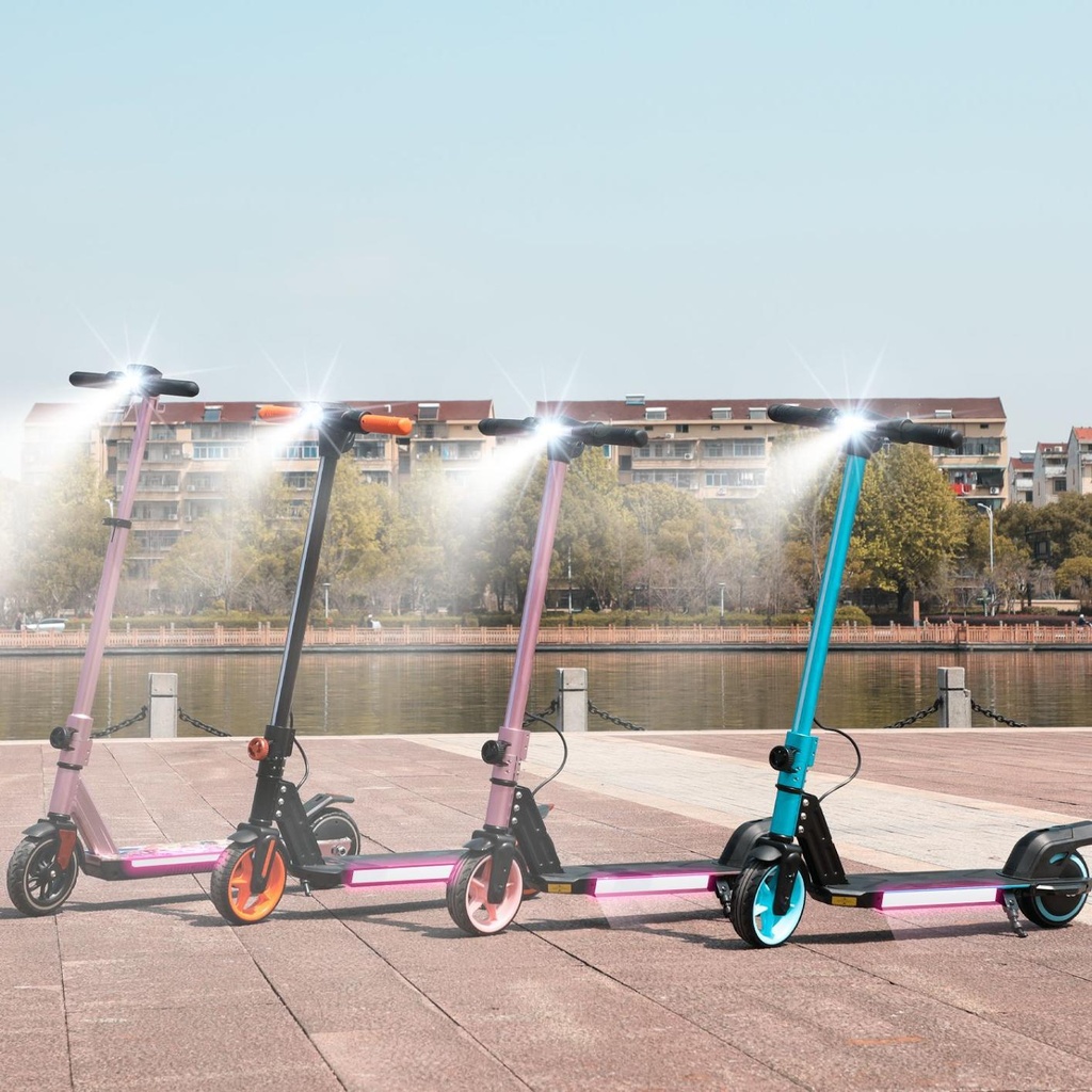 MINI SCOOTER PARA NIÑOS CON LUCES LED 6.5 PULGADA