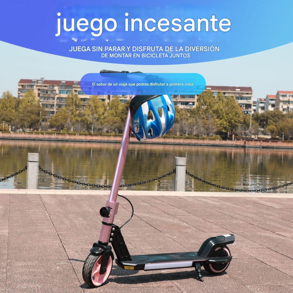 MINI SCOOTER PARA NIÑOS CON LUCES LED 6.5 PULGADA
