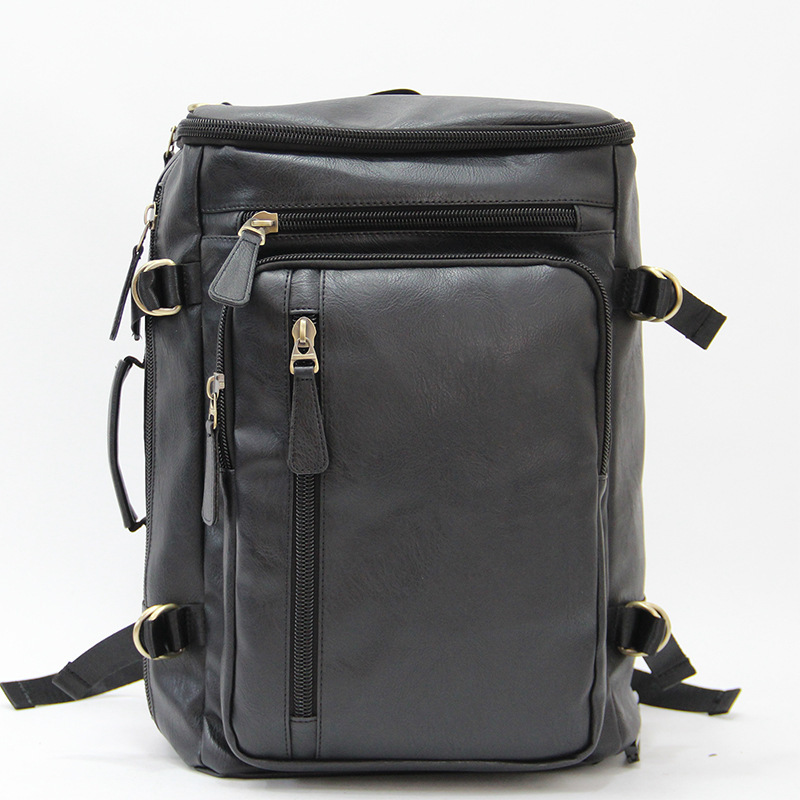 MOCHILA MULTIFUNCIONAL DE CUERO PU CON DISEÑO URBANO