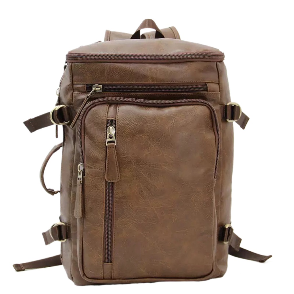 MOCHILA MULTIFUNCIONAL DE CUERO PU CON DISEÑO URBANO