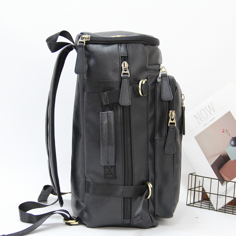 MOCHILA MULTIFUNCIONAL DE CUERO PU CON DISEÑO URBANO