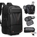 MOCHILA DE VIAJE NEGRA CON RUEDAS