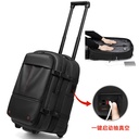 MOCHILA DE VIAJE NEGRA CON RUEDAS