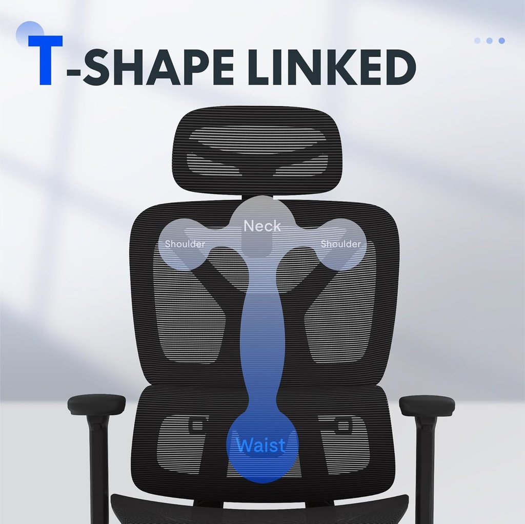 SILLA DE OFICINA ERGONÓMICA DE ALTA CALIDAD CON REPOSAPIÉS, REPOSABRAZOS 3D AJUSTABLES