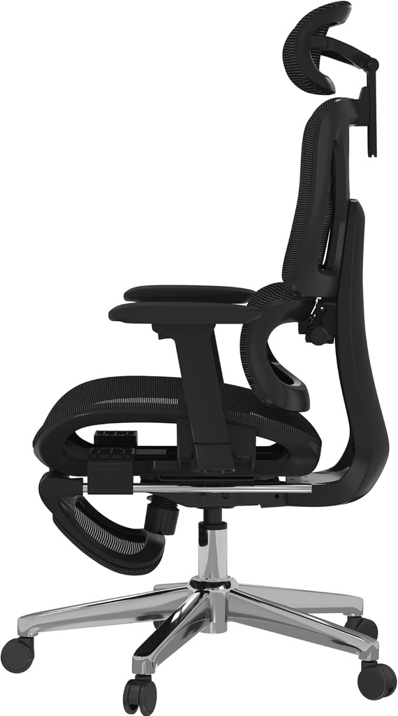 SILLA DE OFICINA ERGONÓMICA DE ALTA CALIDAD CON REPOSAPIÉS, REPOSABRAZOS 3D AJUSTABLES