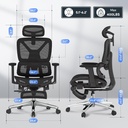 SILLA DE OFICINA ERGONÓMICA DE ALTA CALIDAD CON REPOSAPIÉS, REPOSABRAZOS 3D AJUSTABLES