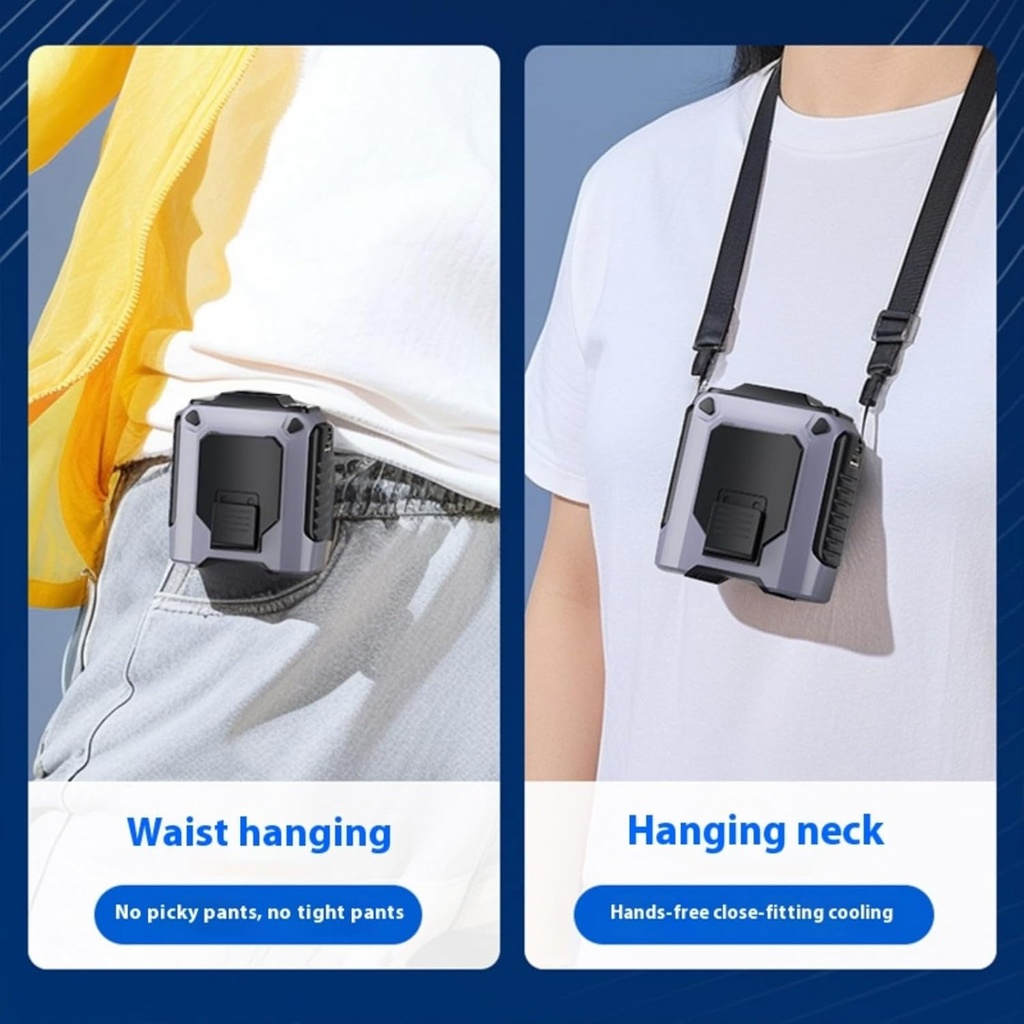 VENTILADOR DE CINTURA CON MOTOR SIN ESCOBILLAS Y FUENTE DE ALIMENTACIÓN PARA TELÉFONO