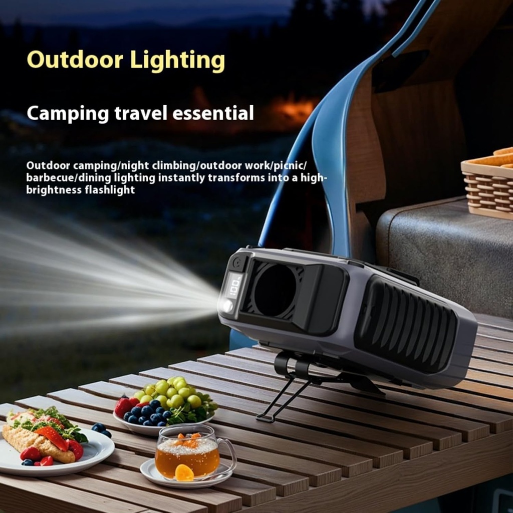 VENTILADOR DE CINTURA CON MOTOR SIN ESCOBILLAS Y FUENTE DE ALIMENTACIÓN PARA TELÉFONO