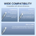 CABLE DE CARGA RÁPIDA 3 EN 1 ROMOSS 100W, CABLE DE CARGA MICRO USB, LIGHTNING, TIPO C - CB253A