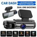 DASH CAM FULL HD DUAL CON CÁMARA DE RETROCESO Y PANTALLA LCD