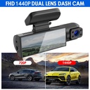 DASH CAM FULL HD DUAL CON CÁMARA DE RETROCESO Y PANTALLA LCD