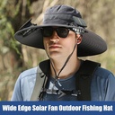 SOMBRERO CON VENTILADORES SOLARES