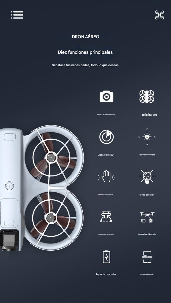 MINI DRON X18W – EDICIÓN CON DOBLE CÁMARA Y EVASIÓN DE OBSTÁCULOS