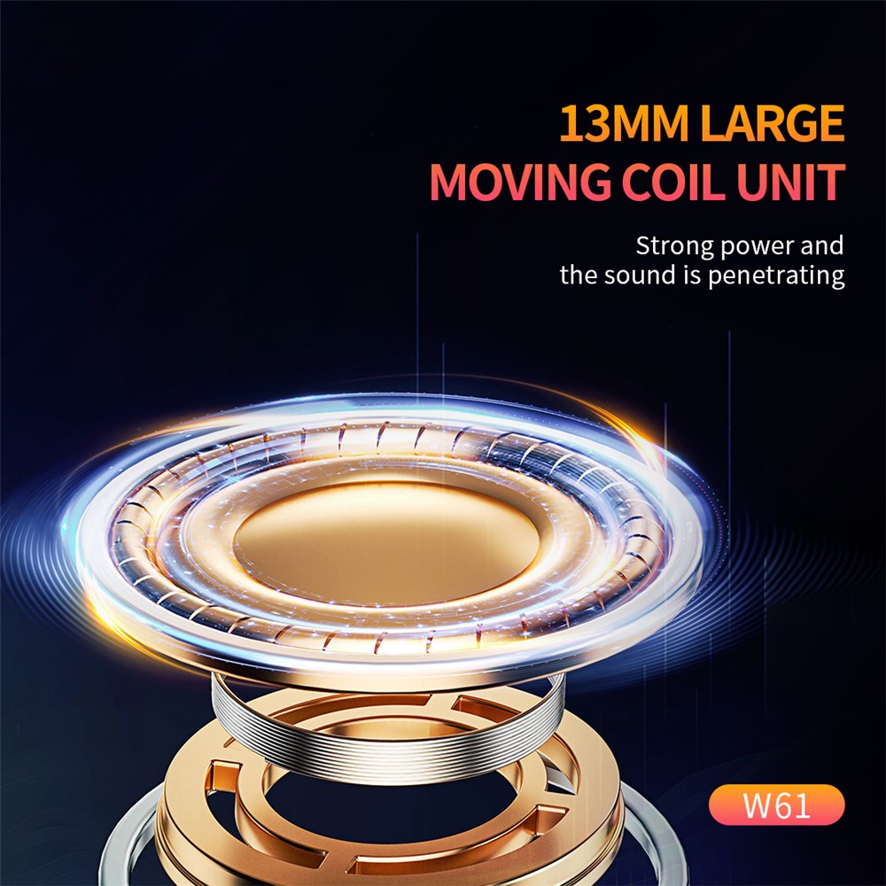 CELEBRAT W61 BLUETOOTH 5.3 SEMI-IN-EAR BLUETOOTH HEADPHONE STEREO SOUND