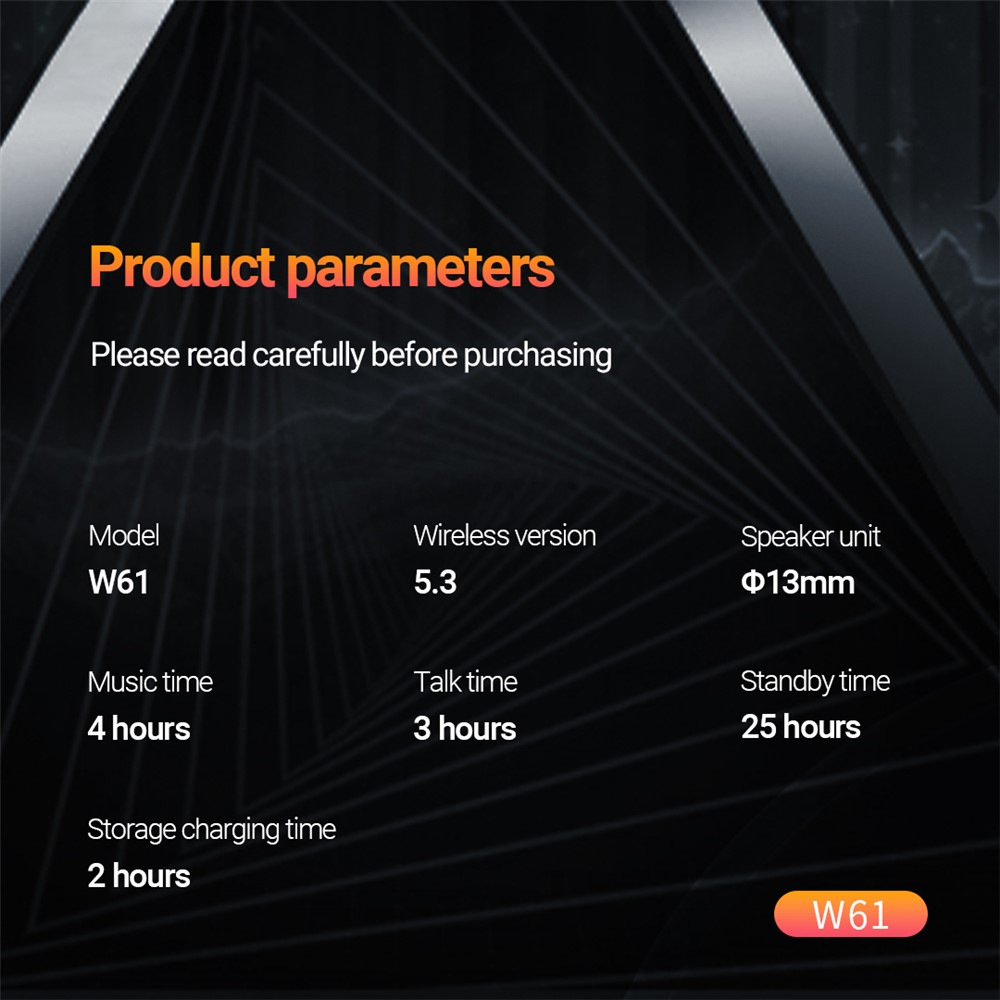 CELEBRAT W61 BLUETOOTH 5.3 SEMI-IN-EAR BLUETOOTH HEADPHONE STEREO SOUND