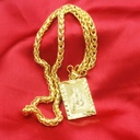 COLLAR CON ESTILO  DE DRAGON CHAPADO EN ORO