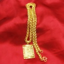 COLLAR CON ESTILO  DE DRAGON CHAPADO EN ORO