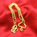 COLLAR CON ESTILO  DE DRAGON CHAPADO EN ORO