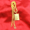 COLLAR CON ESTILO  DE DRAGON CHAPADO EN ORO