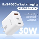 ADAPTADOR ROMOSS-AC65MC UNIVERSAL COMPATIBLE CON MÚLTIPLES PUERTOS USB A Y USB C DE CARGA RÁPIDA  (copia)