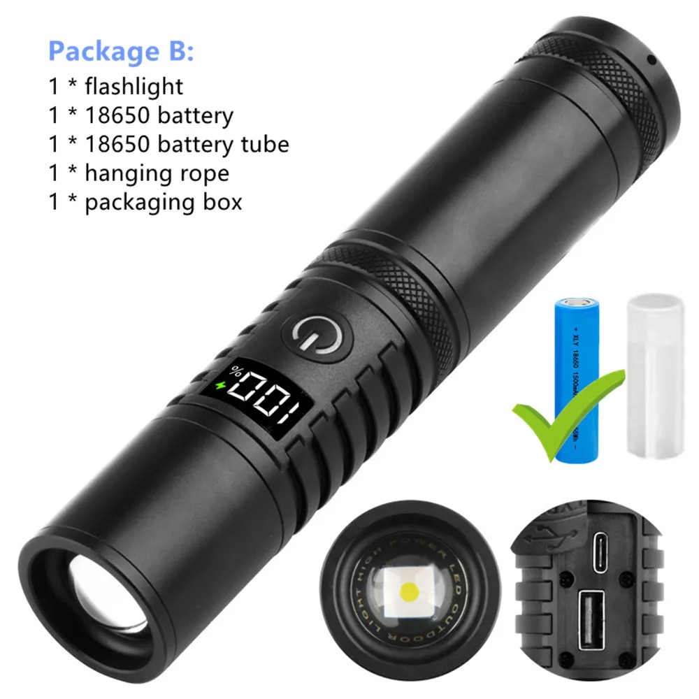 LINTERNA LED RECARGABLE Z00M-2304