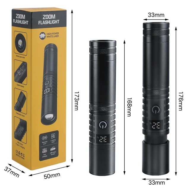 LINTERNA LED RECARGABLE Z00M-2304