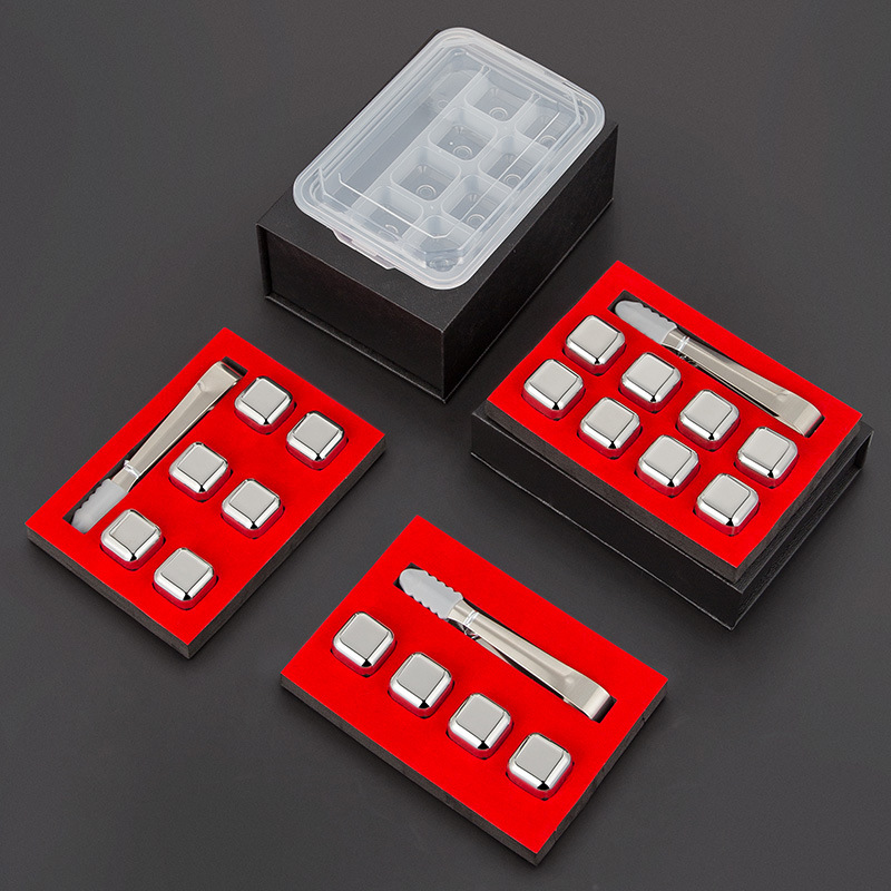 CUBOS DE HIELO DE ACERO INOXIDABLE 