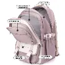 MOCHILA LIGHT-HEARTED MORADA 4 BOLSILLOS CON MONEDERO