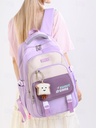 MOCHILA MORADA SWEET DREAMS 3 BOLSILLO, 