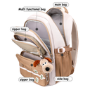 MOCHILA ESCOLAR MULTIFUNCIONAL PARA JOVENES CON LLAVERO DE PERRO