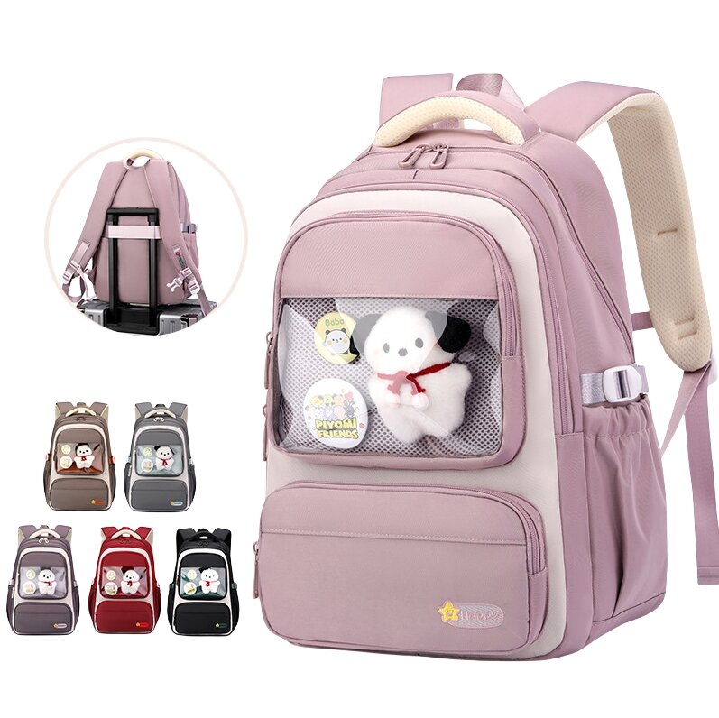 MOCHILA ESCOLAR ZIRANYU ESTILO COREANO CON OSITO