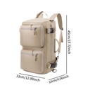 MOCHILA DE VIAJE, MODERNA BOLSA DEPORTIVA PARA ACAMPAR Y ACTIVIDADES AL AIRE LIBRE, COLOR BEIGE.