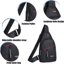 BOLSO BANDOLERA PEQUEÑO PARA HOMBRE, MOCHILA CRUZADA PARA EL PECHO, BOLSA DE VIAJE PARA HOMBRE