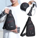 BOLSO BANDOLERA PEQUEÑO PARA HOMBRE, MOCHILA CRUZADA PARA EL PECHO, BOLSA DE VIAJE PARA HOMBRE