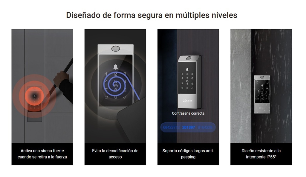 EZVIZ DL04 PRO – CERRADURA INTELIGENTE CON TECLADO TÁCTIL