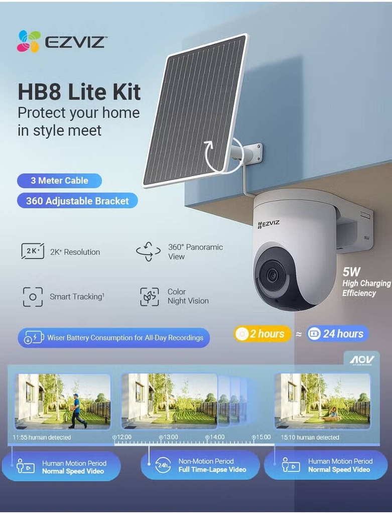 EZVIZ H8C - CAMARA DE VIGILANCIA EXTERIOR CON MOVIMIENTO 3K WIFI (copia)