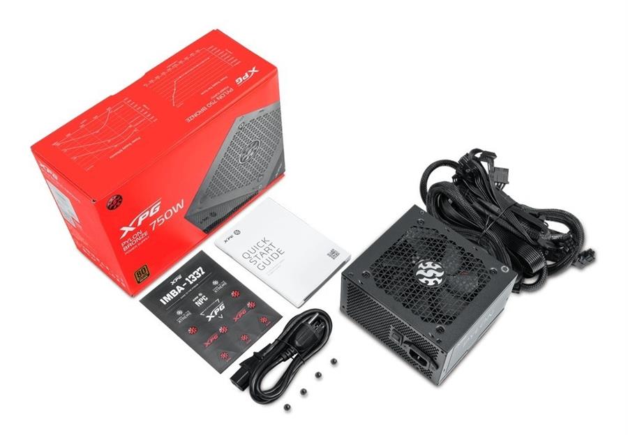 A-DATA XPG PYLON 750 / FUENTE DE PODER 750W / 80+ BRONZE / 1X24 PIN, 1X4+4PIN, 4X